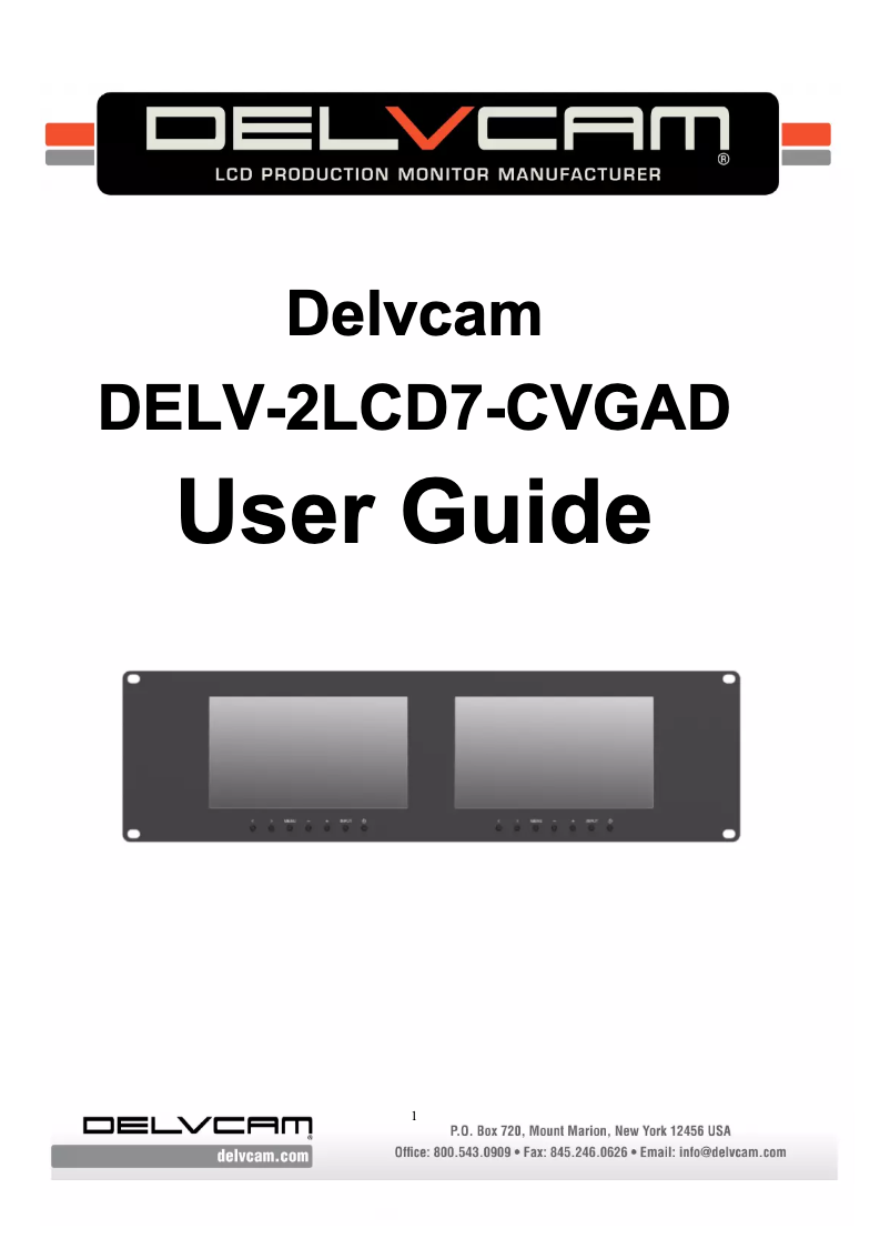 Page 1 de la notice Manuel utilisateur Delvcam DELV-2LCD7