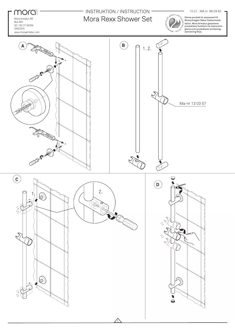 Page 1 de la notice Manuel utilisateur Mora Rexx S6