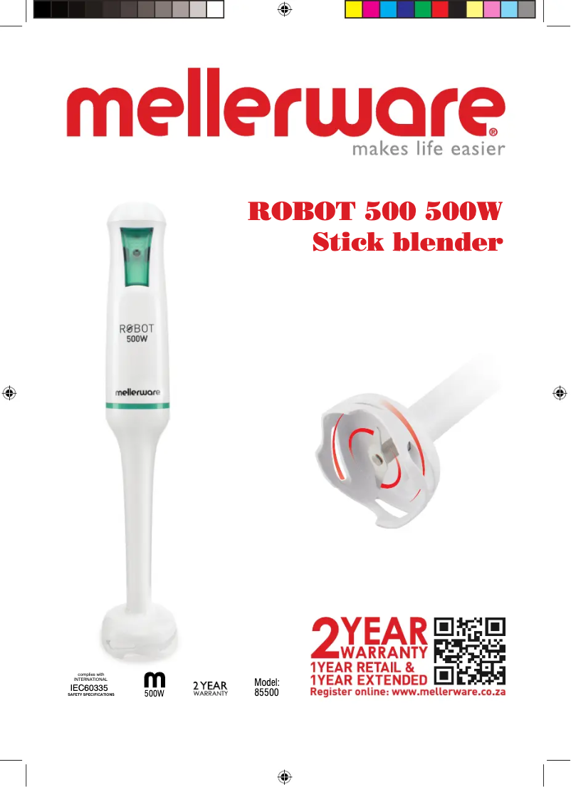 Page n°1 - Manuel utilisateur Mellerware Robot 500 85500