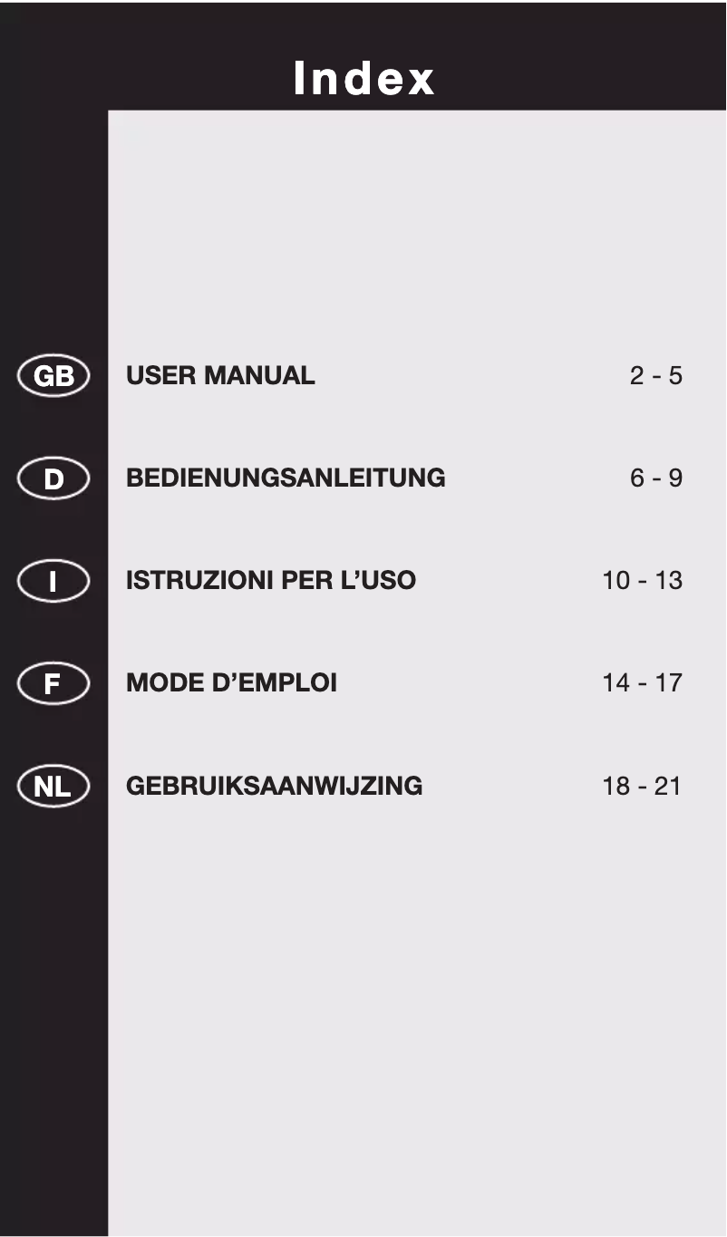 Page 1 of the manual User Manual Ruwido Alveus Linum 10