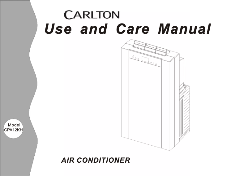 Page 1 de la notice Manuel utilisateur Carlton CPA12KH