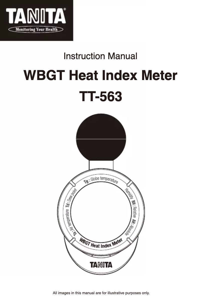 Page 1 de la notice Manuel utilisateur Tanita WBGT Heat Index Meter TT-563