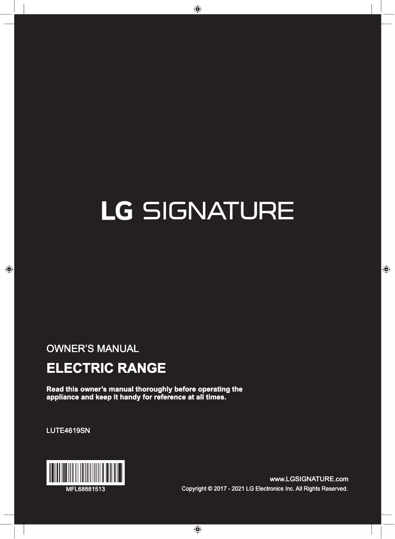 Page 1 de la notice Manuel utilisateur LG LUTE4619SN
