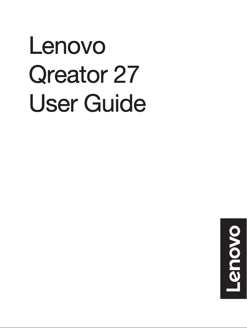 Page n°1 - Manuel utilisateur Lenovo Qreator 27