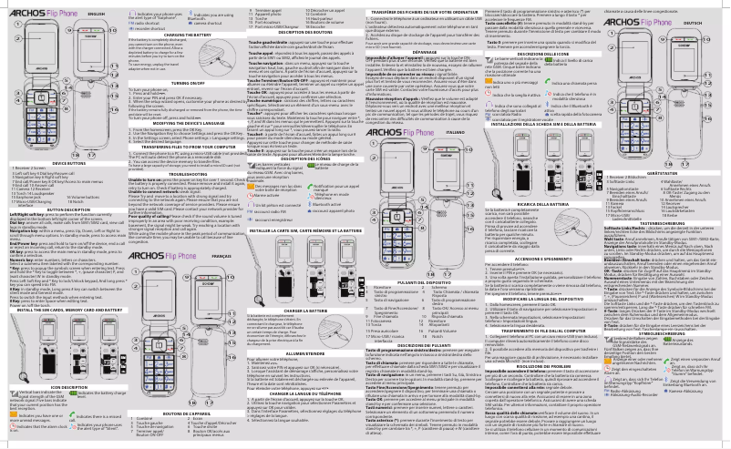 Page n°1 - Manuel utilisateur Archos Flip Phone