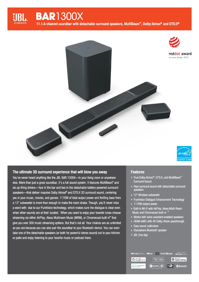 Image de la première page du manuel de l'appareil Bar 1300