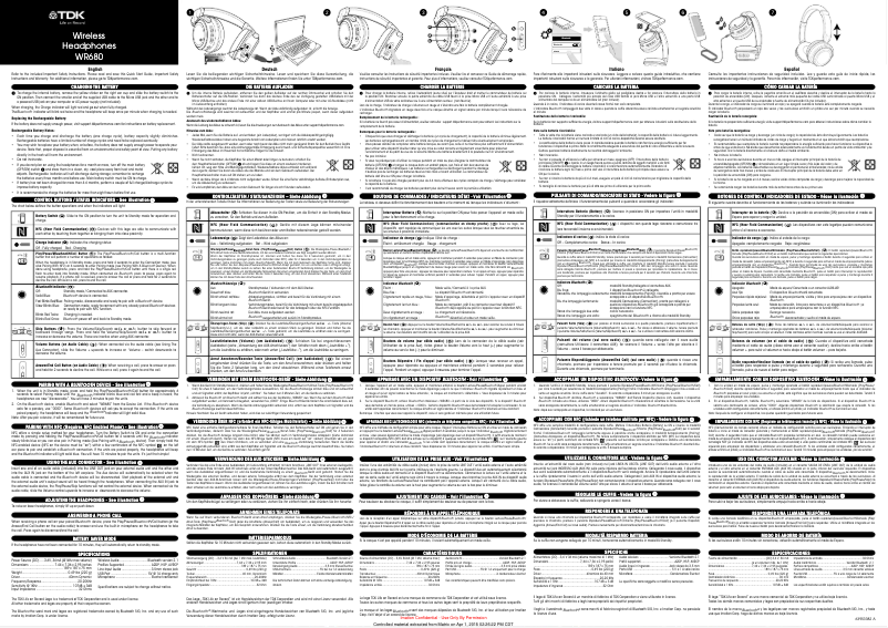 Page n°1 - Manuel utilisateur TDK WR680