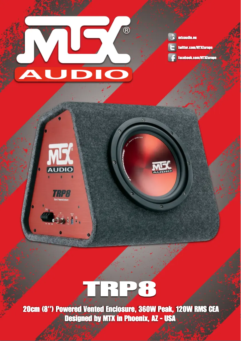 Page n°1 - Manuel utilisateur MTX Audio TRP8