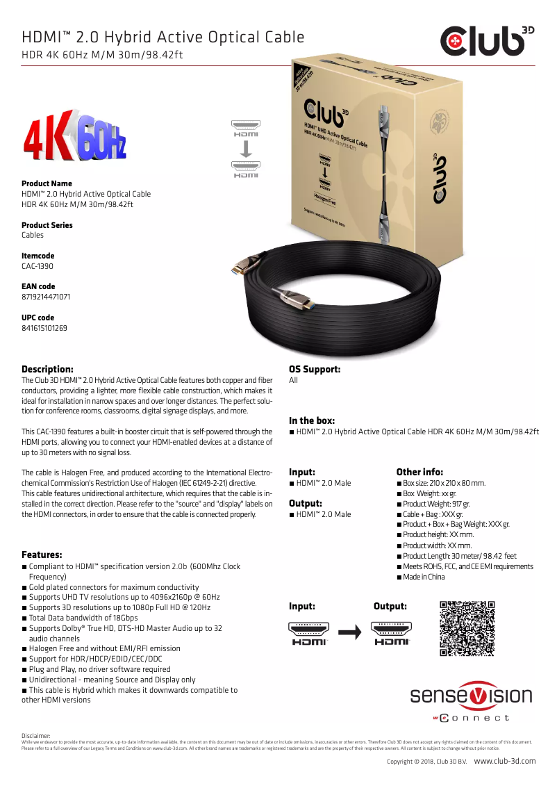 Página 1 del manual Manual de usuario CLUB3D CAC-1390