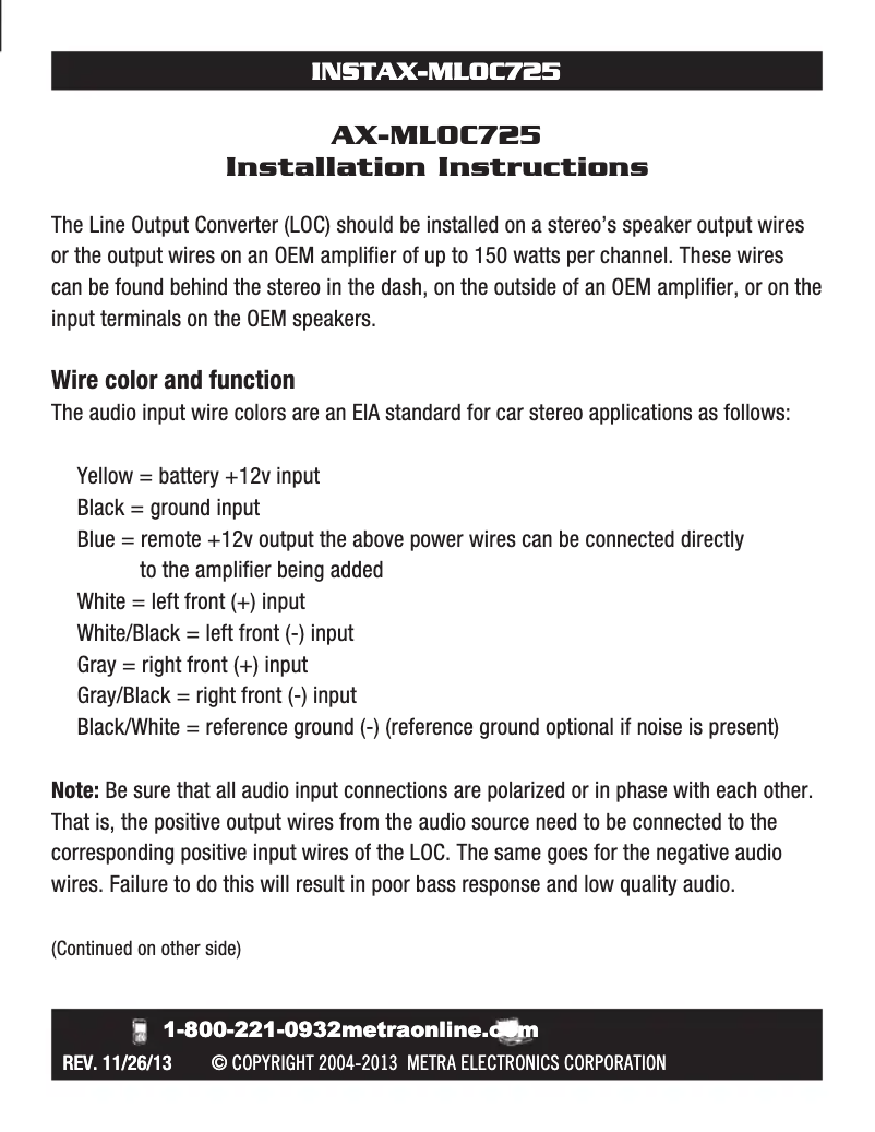 Page 1 de la notice Manuel utilisateur AXESS AX-MLOC725