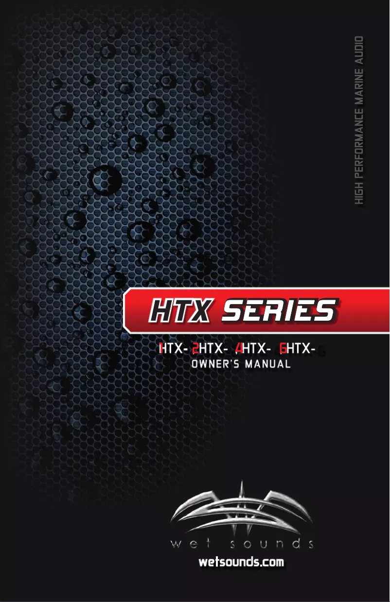 Page n°1 - Manuel utilisateur Wet Sounds HTX-2