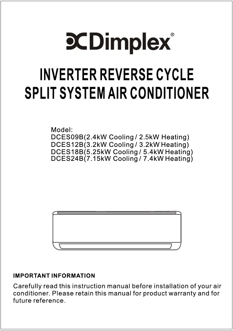 Imagen de la primera página del manual del dispositivo DCES18B