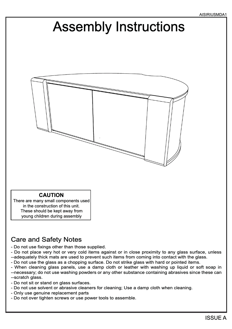 Page 1 of the manual User Manual MDA Designs Sirius 1200