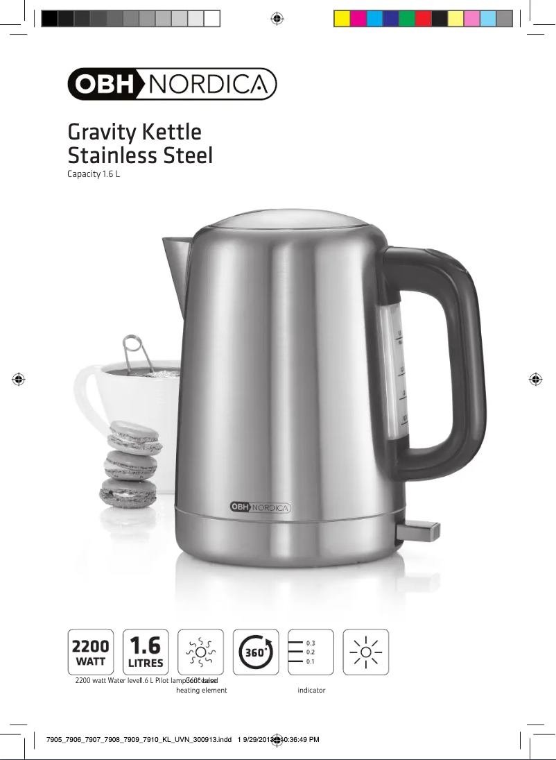 Page n°1 - Manuel utilisateur OBH Nordica Gravity 7910