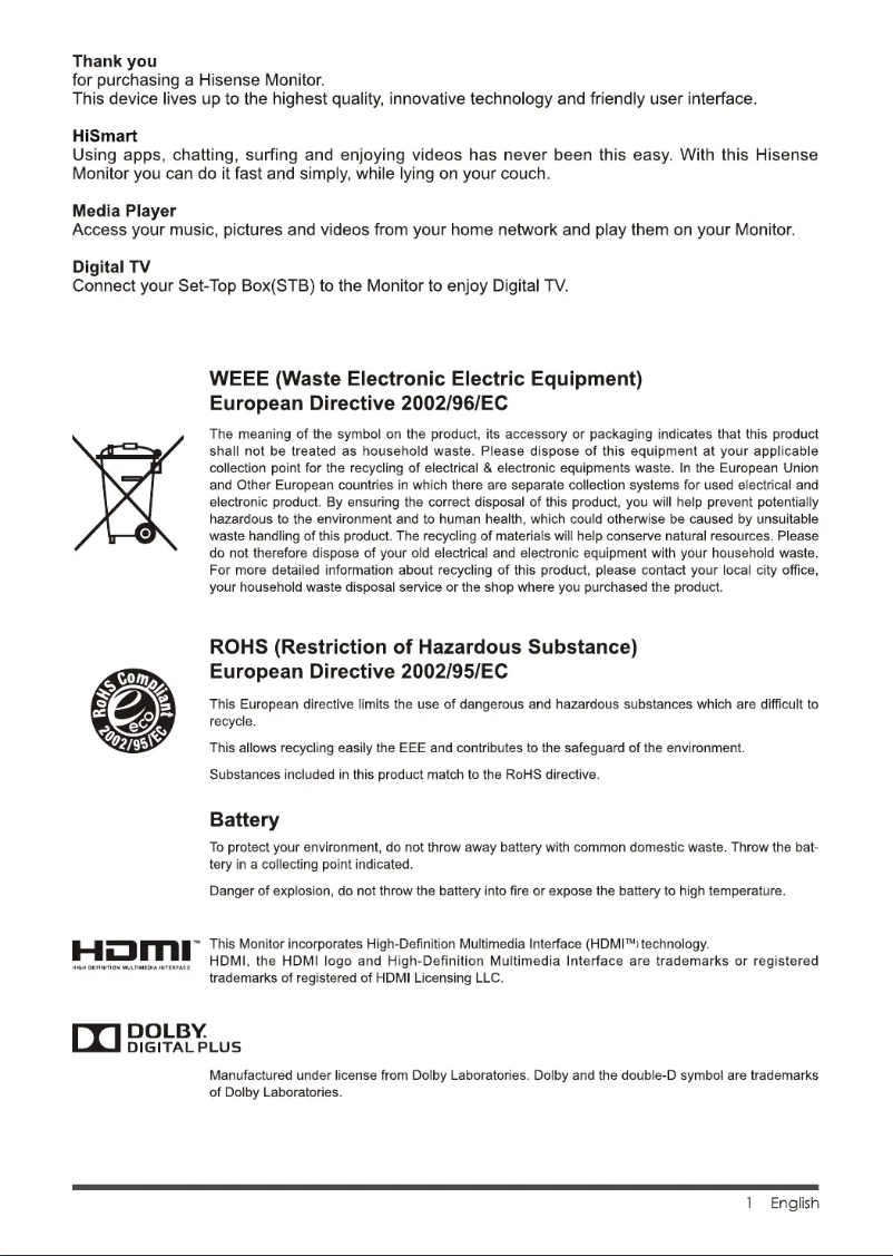 Page n°1 - Manuel utilisateur Hisense LTDN85XT910M3D