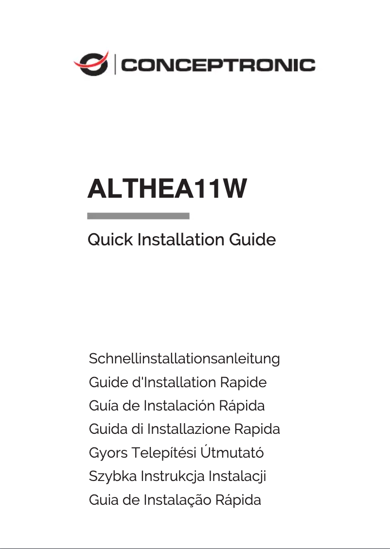 Image de la première page du manuel de l'appareil ALTHEA11W