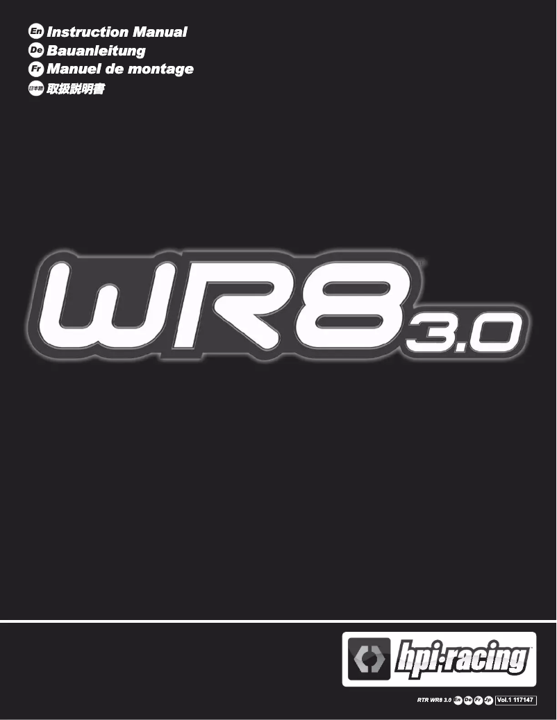 Image de la première page du manuel de l'appareil WR8 3.0