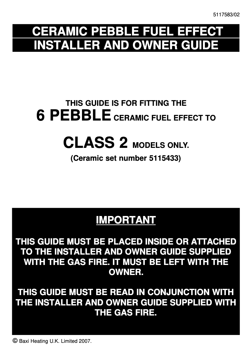 Image de la première page du manuel de l'appareil Siva Gas