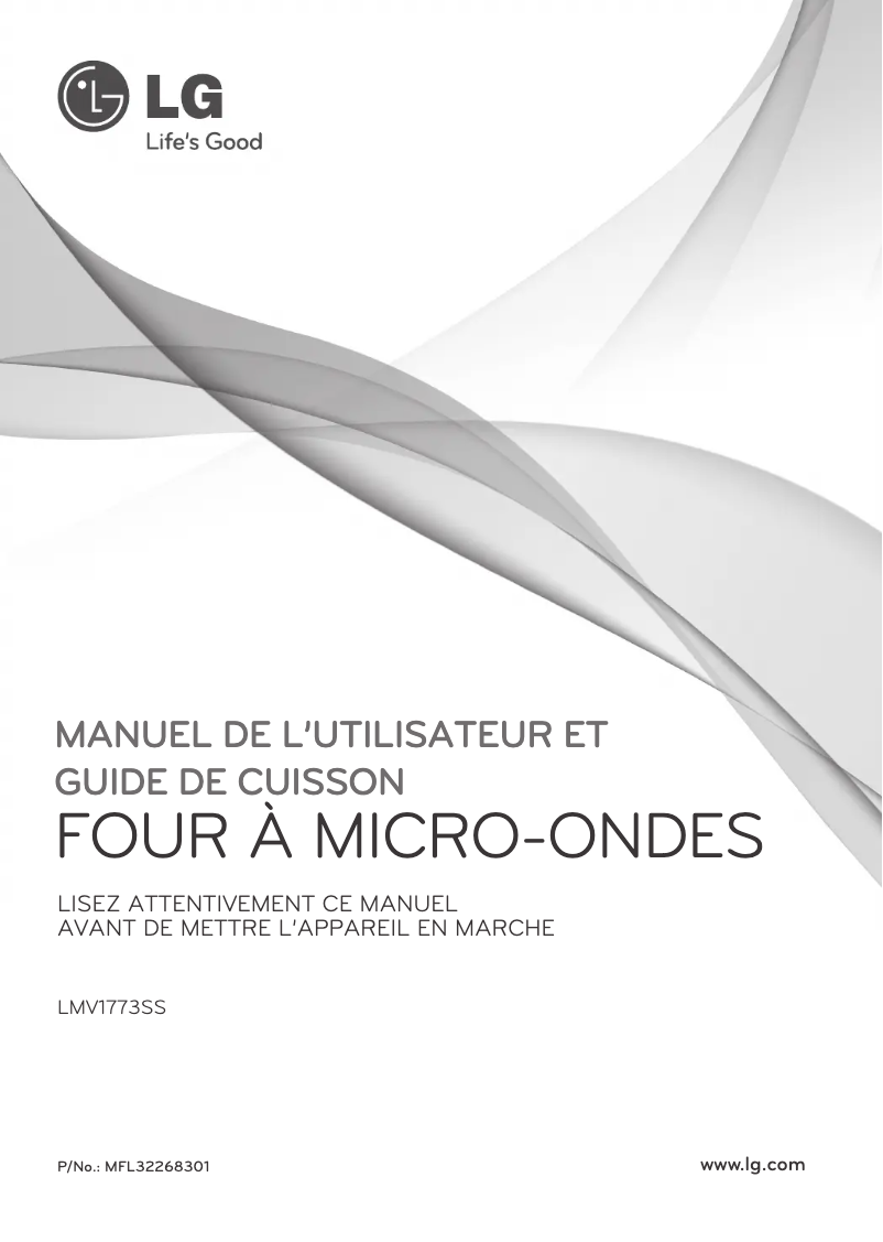Page 1 de la notice Manuel utilisateur LG LMV1773SS