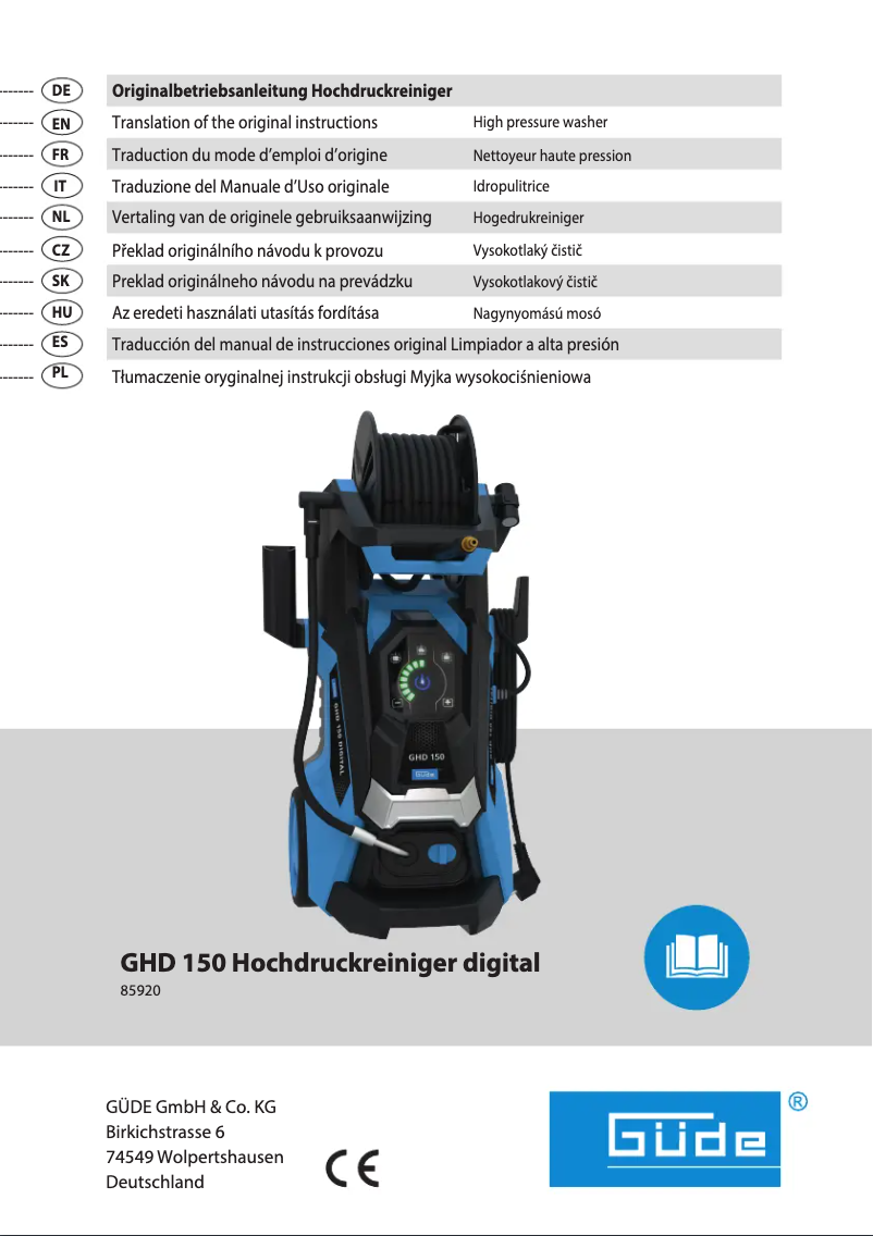 Página 1 del manual Manual de usuario Güde GHD 150 digital