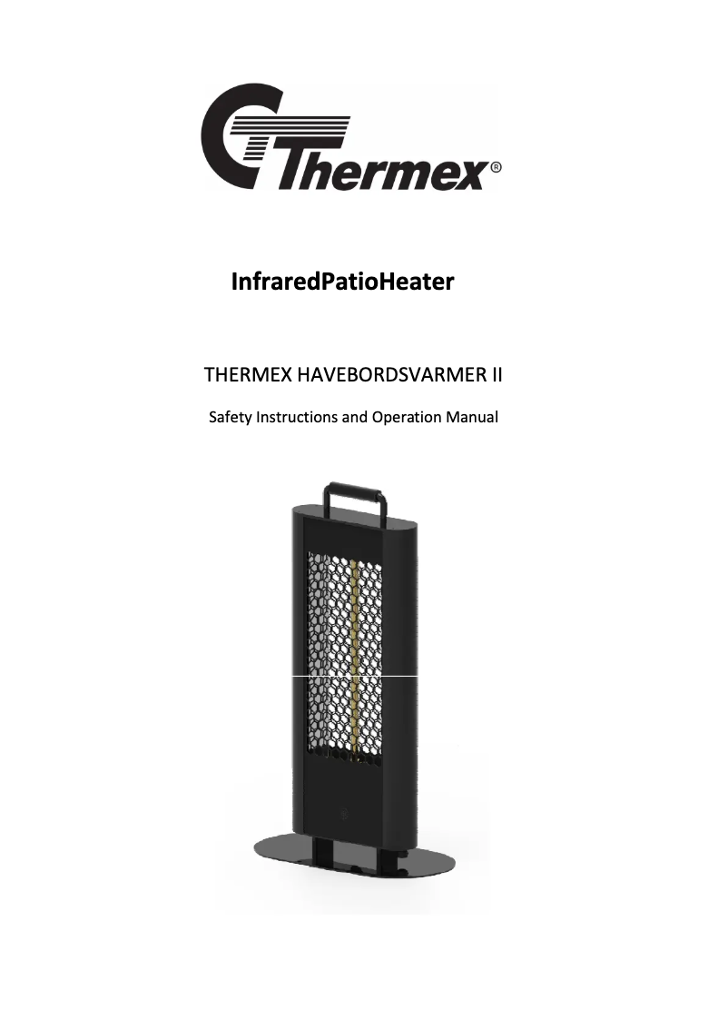 Página 1 del manual Manual de usuario Thermex Garden table heater II