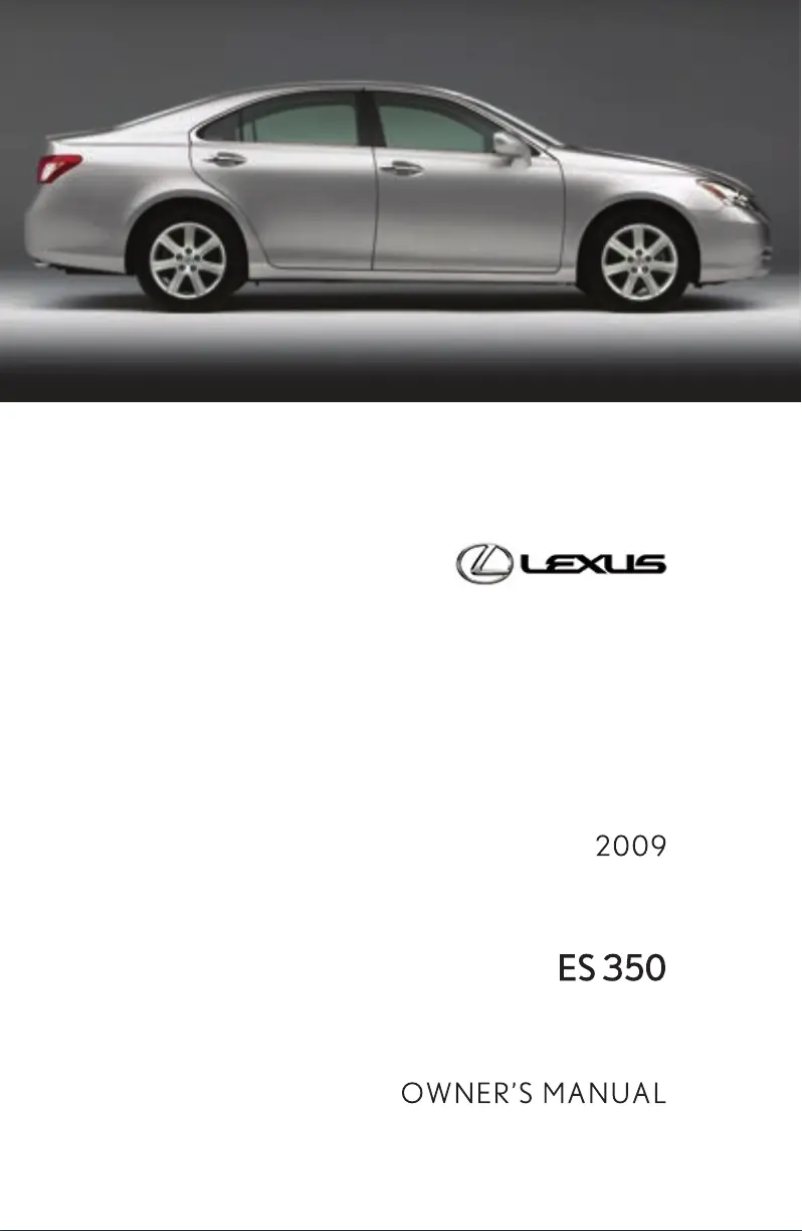 Page 1 de la notice Manuel utilisateur Lexus ES 350 (2009)
