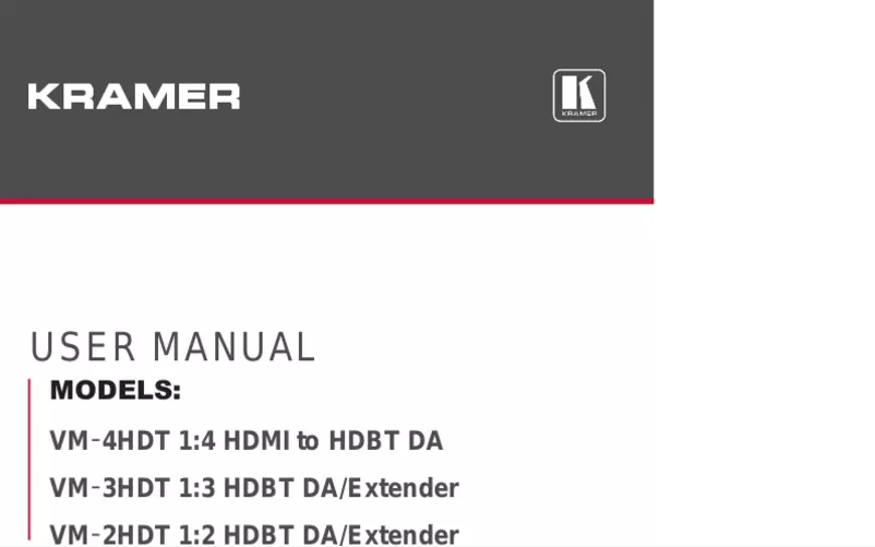 Page 1 de la notice Manuel utilisateur Kramer VM-3HDT