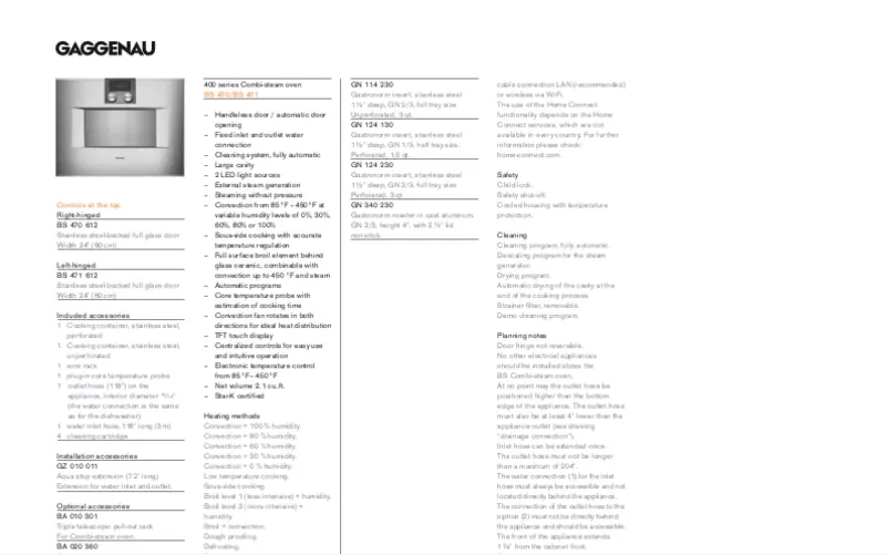 Image de la première page du manuel de l'appareil BS470612