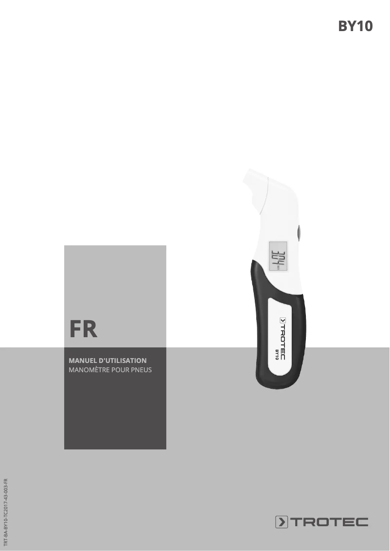 Page 1 de la notice Manuel utilisateur Trotec BY10