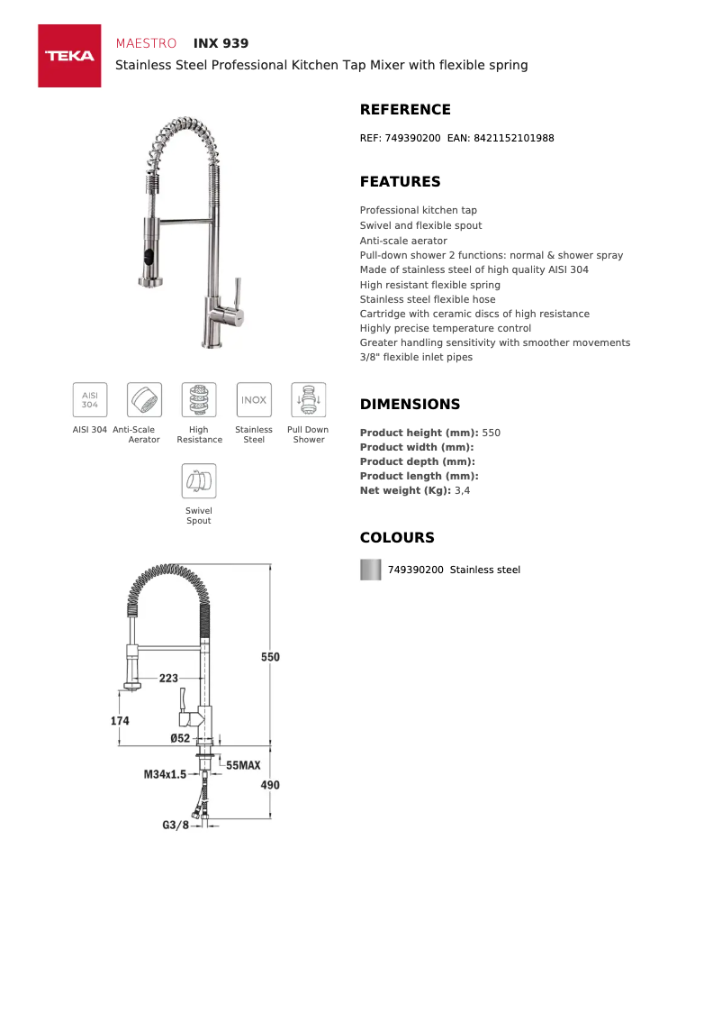 Image de la première page du manuel de l'appareil INX 939