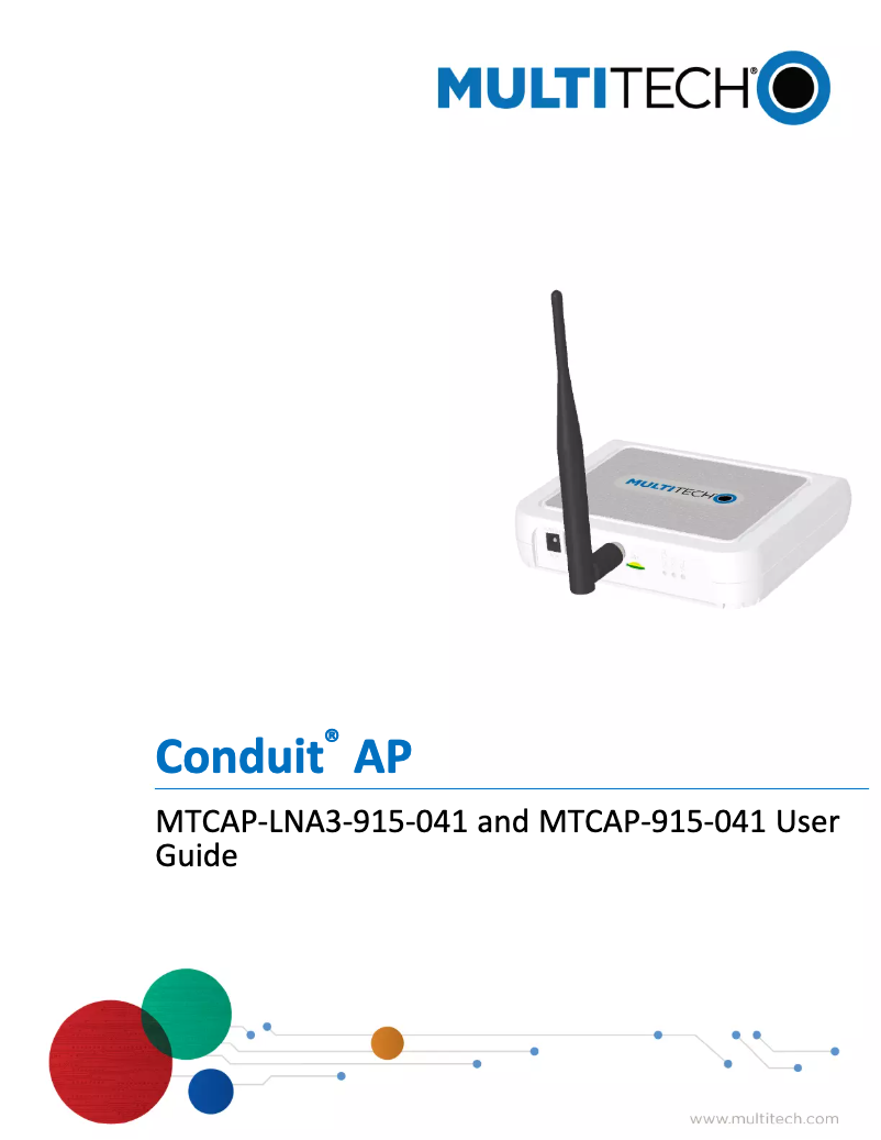 Image de la première page du manuel de l'appareil Conduit MTCAP-915-041A