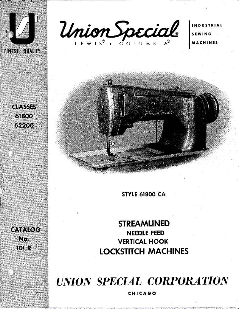 Page n°1 - Manuel utilisateur Union Special 62200