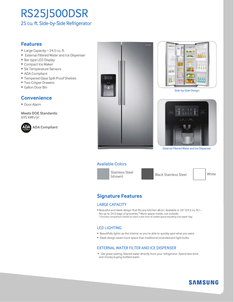 Image de la première page du manuel de l'appareil RS25J500D