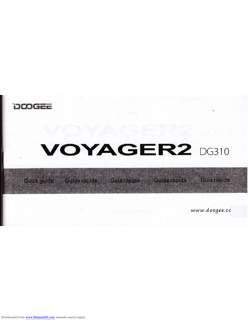 Page n°1 - Manuel utilisateur Doogee Voyager 2 DG310