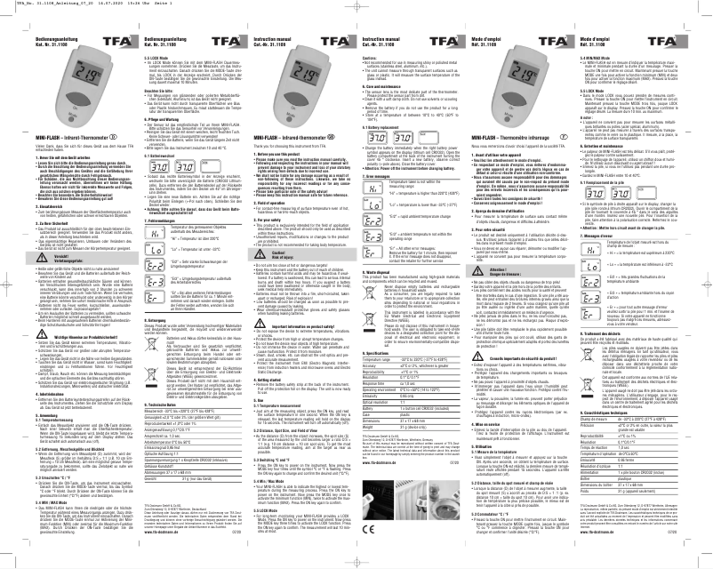 Page n°1 - Manuel utilisateur TFA 31.1108