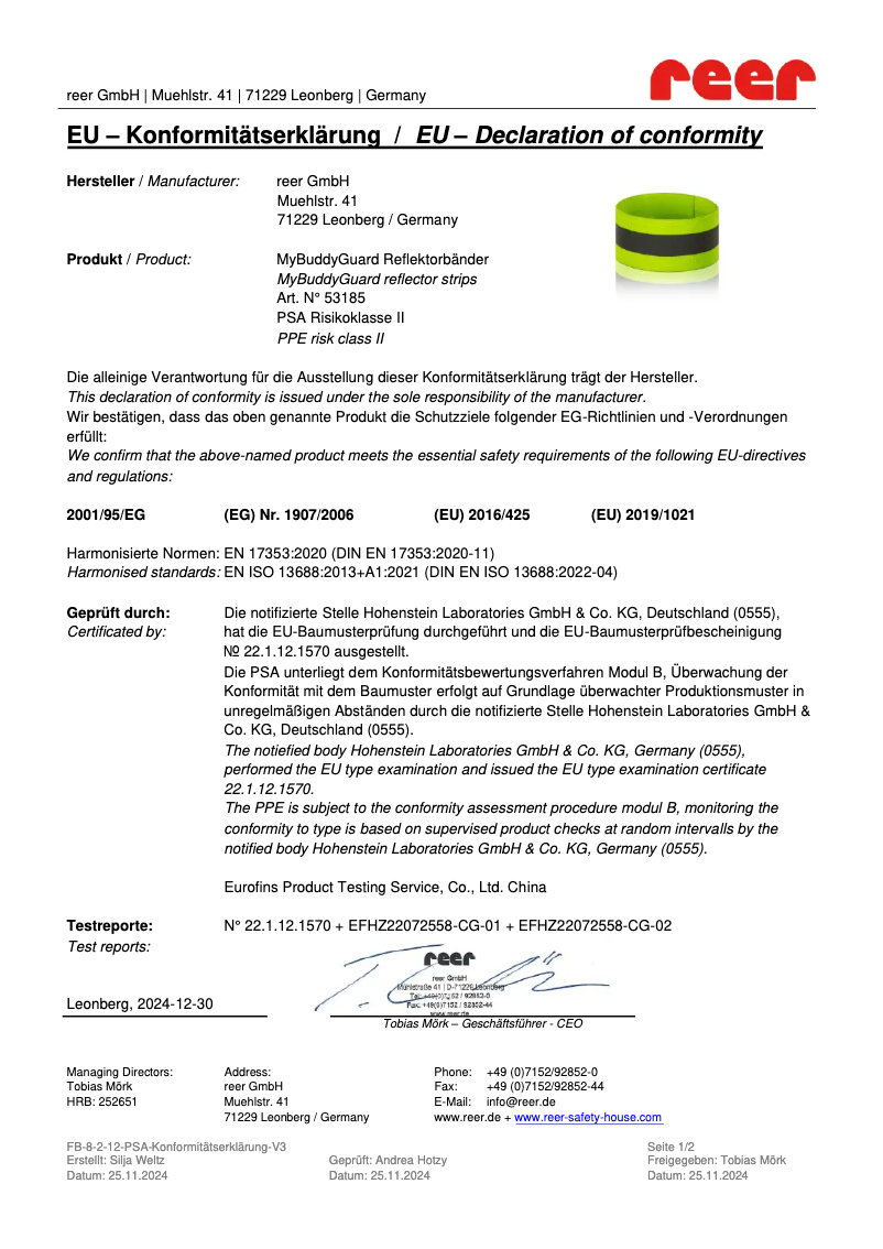 Image de la première page du manuel de l'appareil MyBuddyGuard 53185