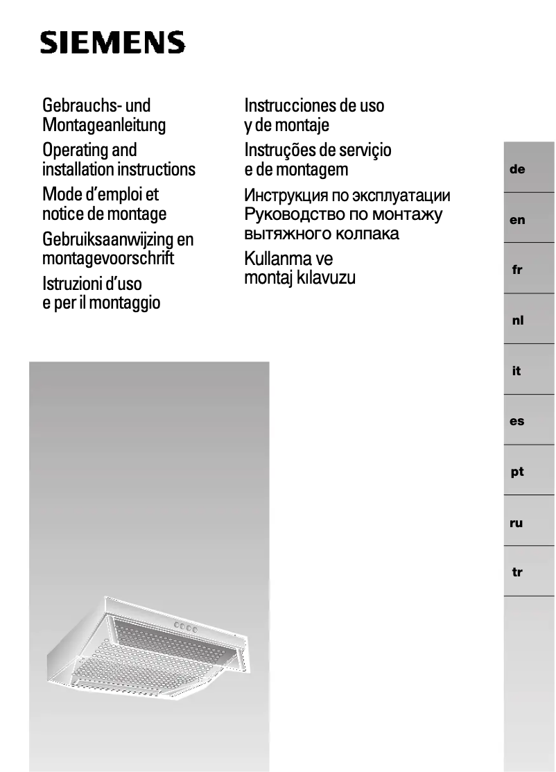 Page 1 de la notice Manuel utilisateur Siemens LU12022
