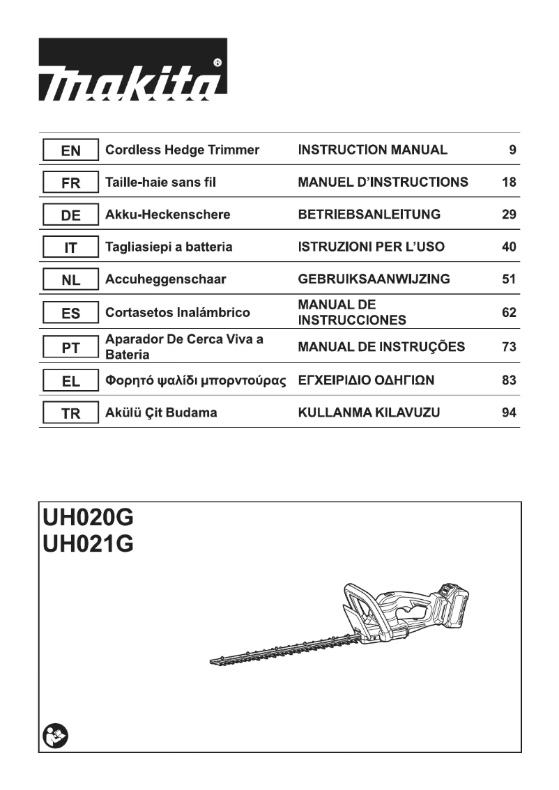 Image de la première page du manuel de l'appareil UH021G