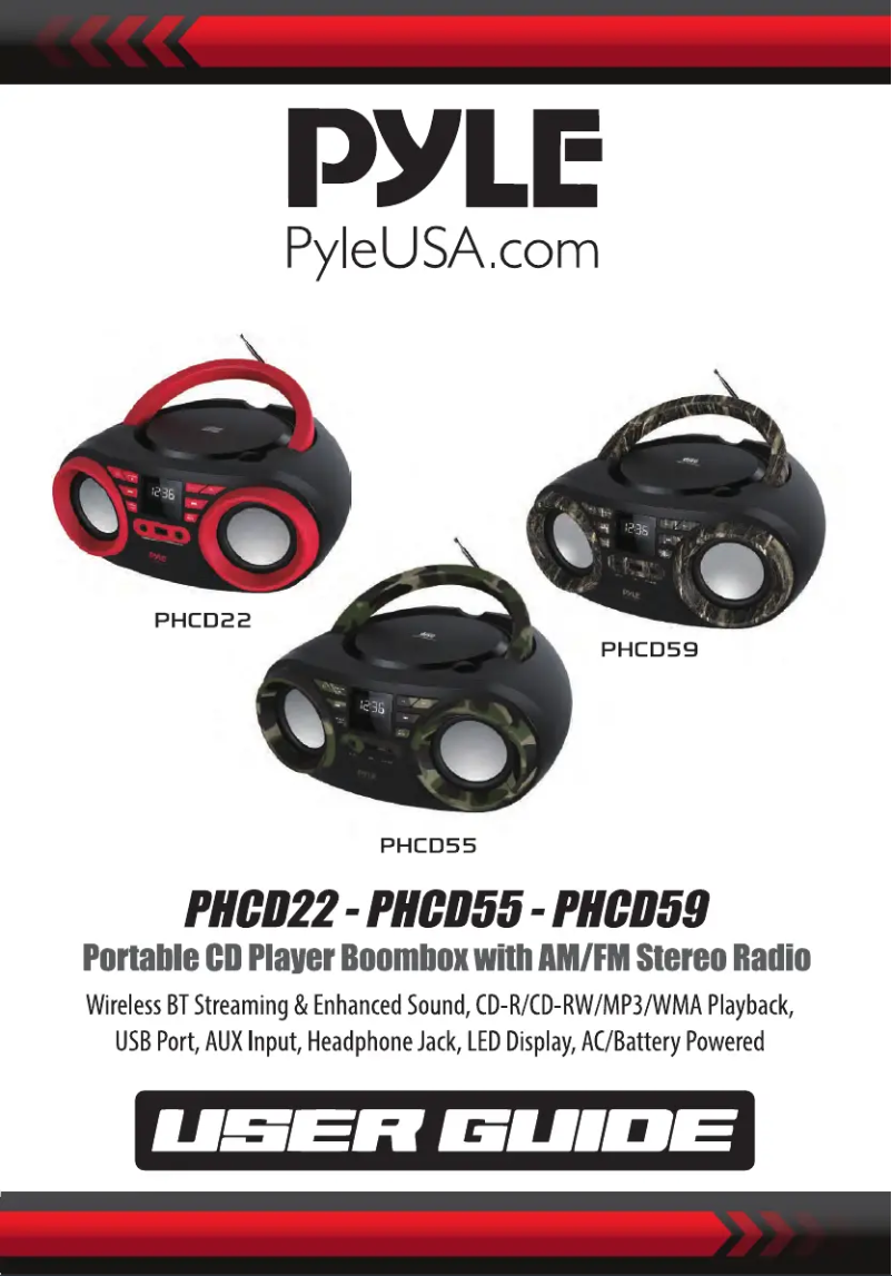 Página 1 del manual Manual de usuario Pyle PHCD59