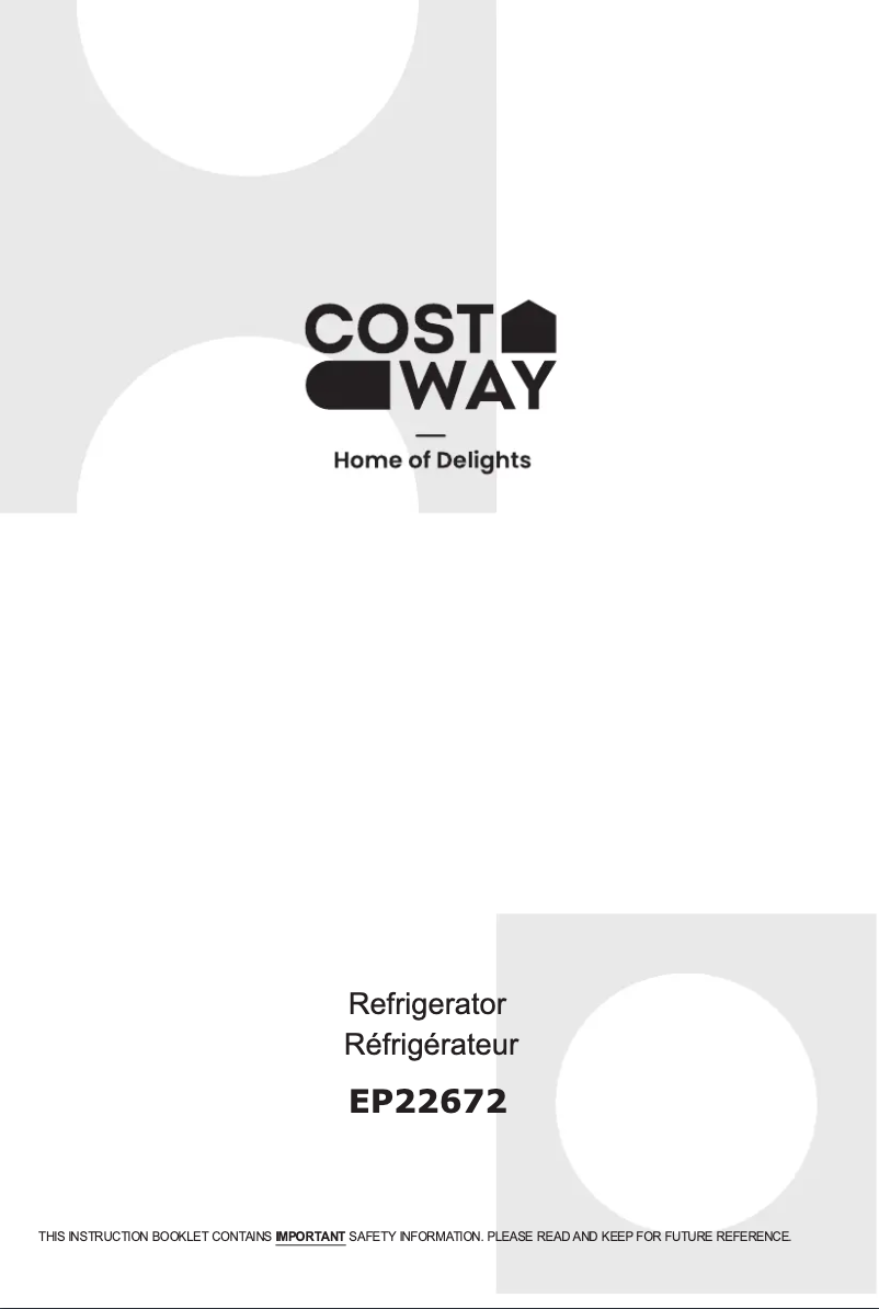 Page n°1 - Manuel utilisateur Costway EP22672