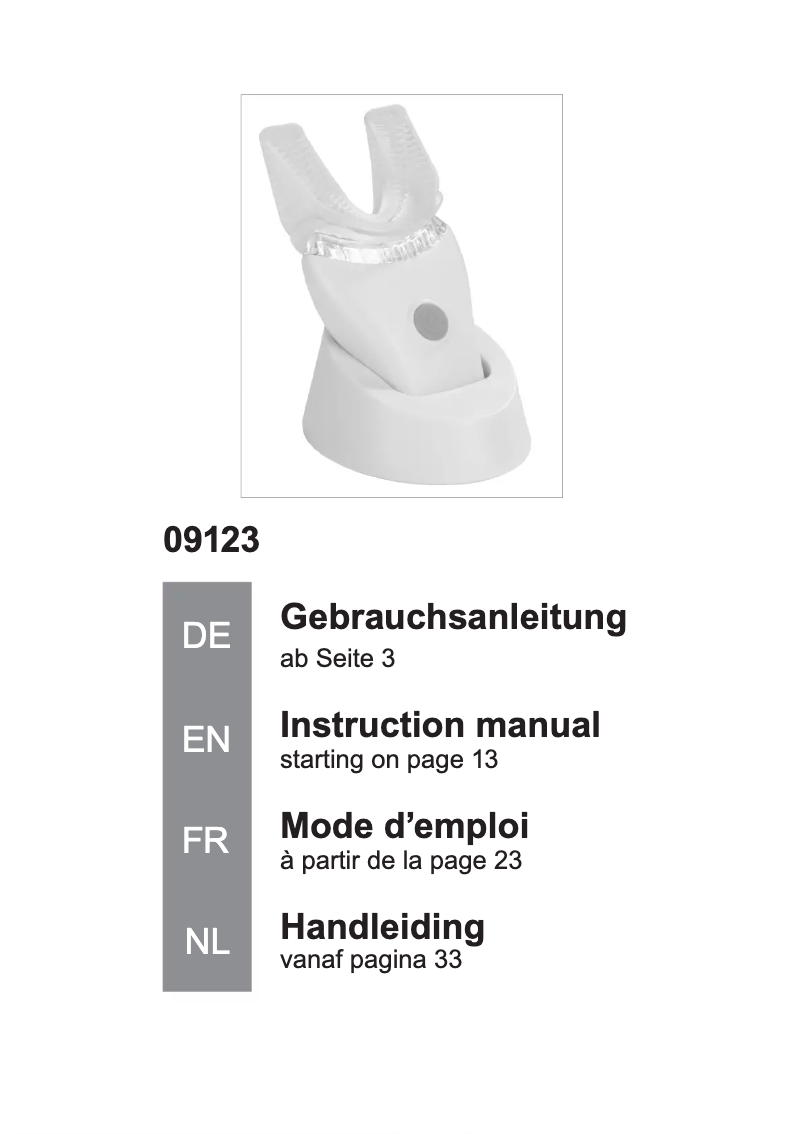 Page 1 de la notice Manuel utilisateur VitalMaxx 09123