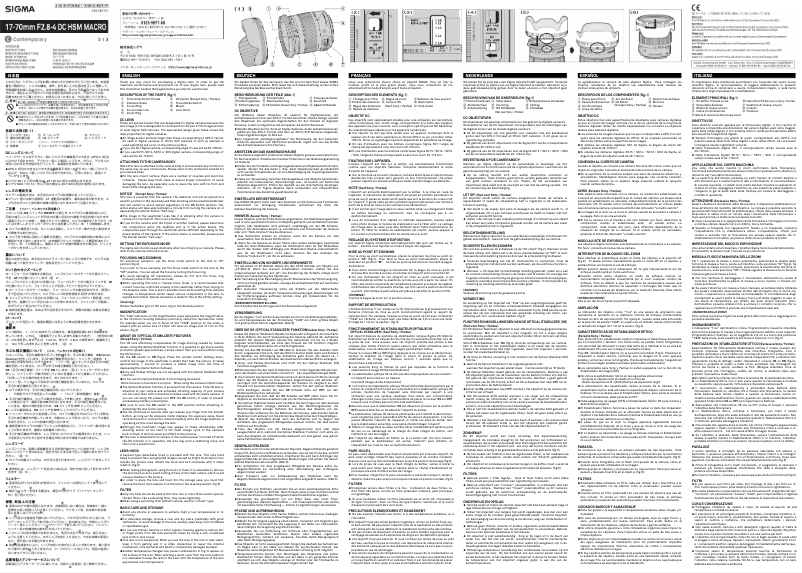 Página 1 del manual Manual de usuario Sigma 17-70mm f/2.8-4 DC Macro OS HSM