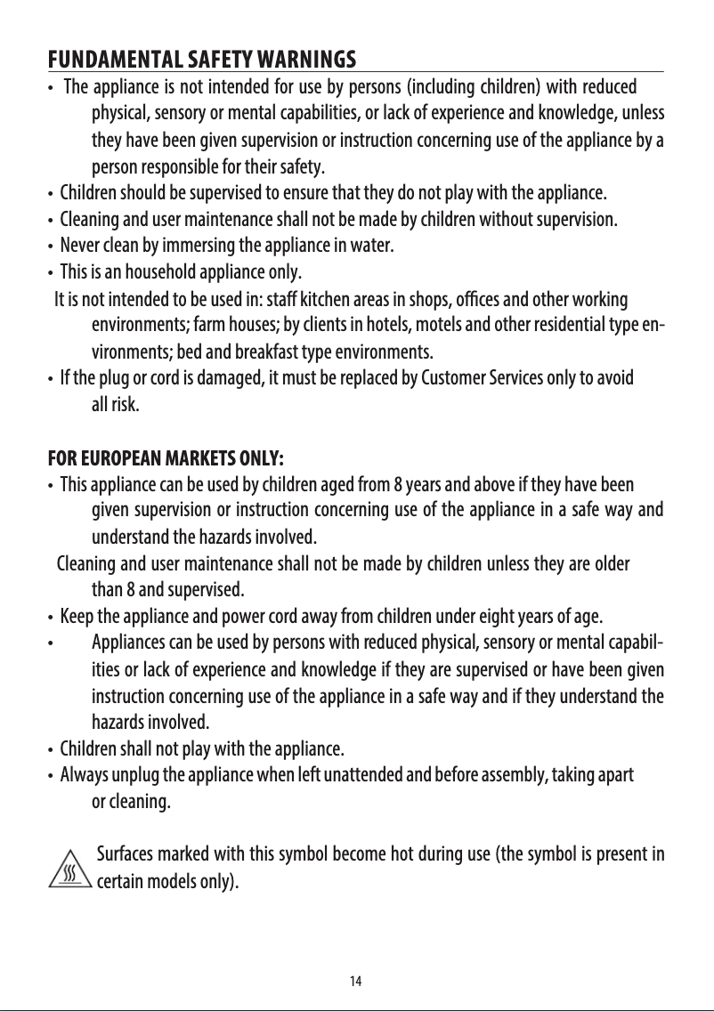 Image de la première page du manuel de l'appareil Avvolta Class KBAC3001.R