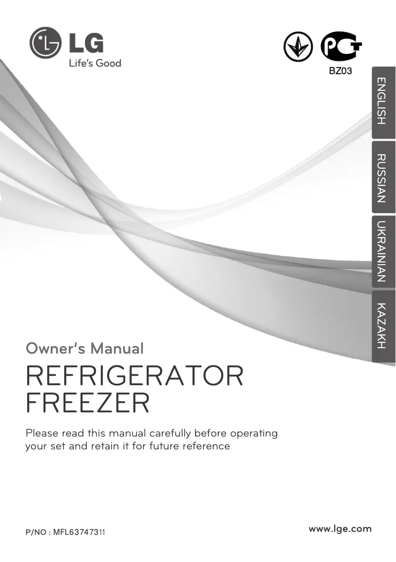 Page 1 of the manual User Manual LG GN-B392 CECA