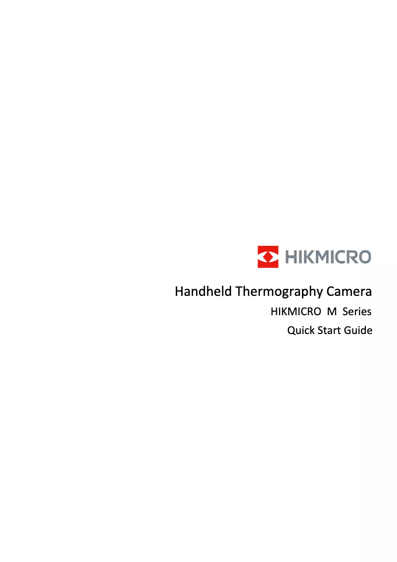 Page 1 de la notice Manuel utilisateur Hikmicro M11W