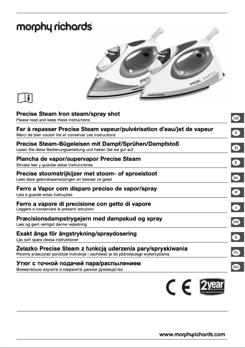 Page 1 de la notice Manuel utilisateur Morphy Richards Precise