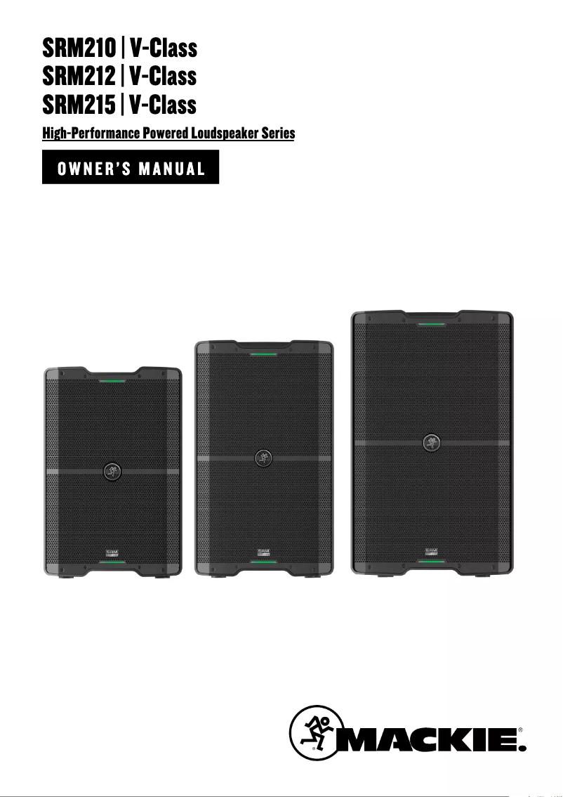 Page 1 de la notice Manuel utilisateur Mackie V-Class SRM215