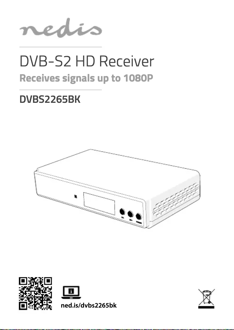 Page 1 de la notice Manuel utilisateur Nedis DVBS2265BK