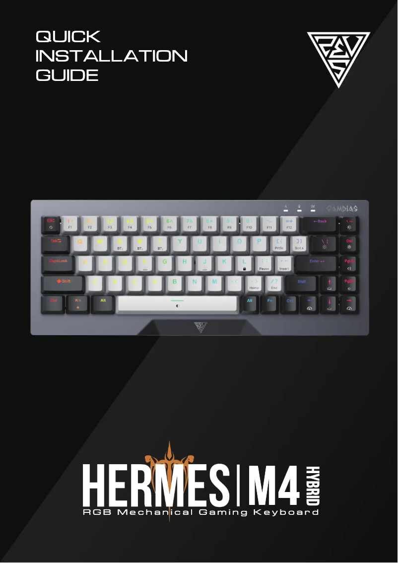 Page 1 de la notice Manuel utilisateur Gamdias Hermes M4 Hybrid