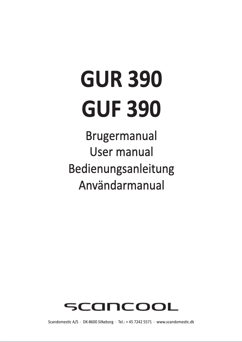 Image de la première page du manuel de l'appareil GUR390